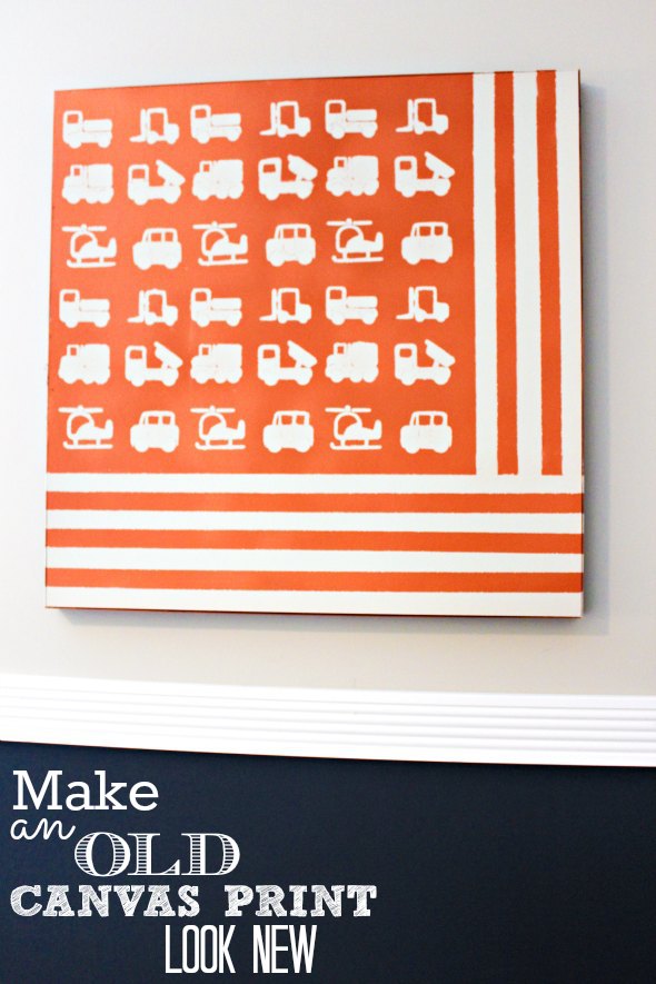Painting Canvas Ideas - Make an Old Canvas Print Look New