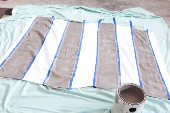 How To Paint Curtains With Stripes
