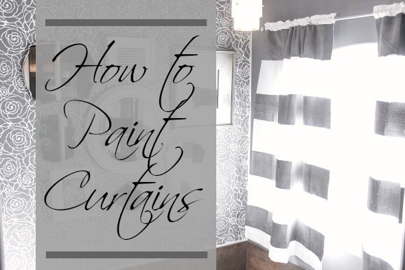 How To Paint Curtains With Stripes Tutorial