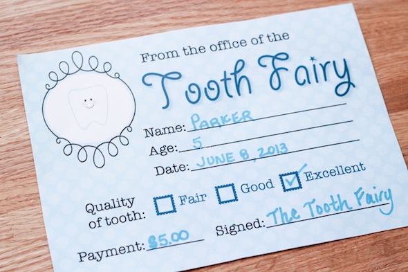 Tooth Fairy Ideas for Boys - Tooth Fairy Certificate