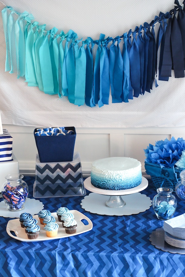 Blue Ombre Birthday Party Decor Ideas