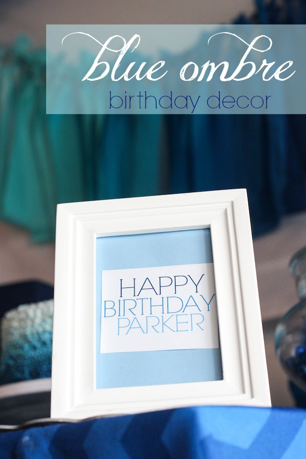 Blue Ombre Birthday Party