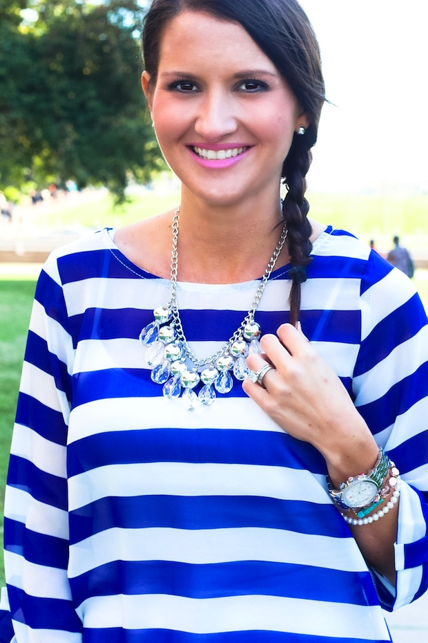 Fashion - A Love For Stripes {Top from Ella Madison Boutique & Bracelets from The Shine Project}