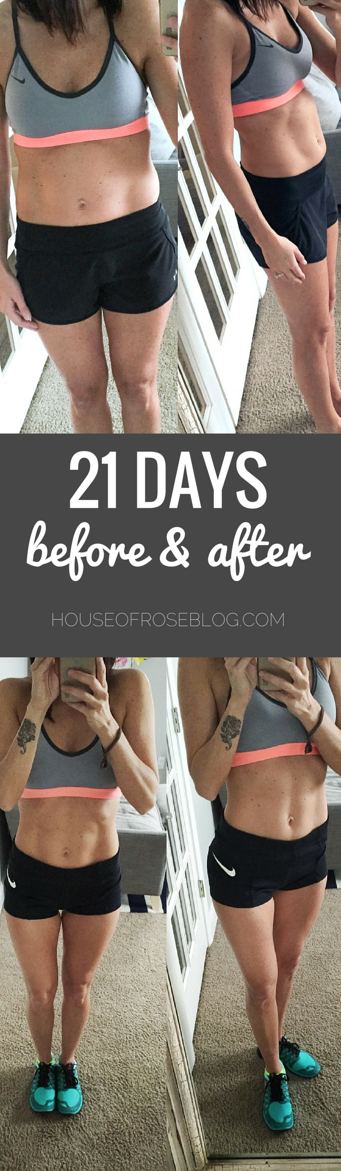 Before & After Pictures Fitness Challenge - 21 Day Fix Challenge by HouseofRoseblog.com