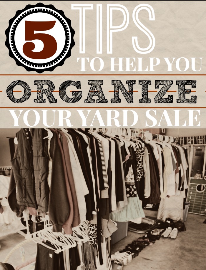 5 tips to organzie your yard sale