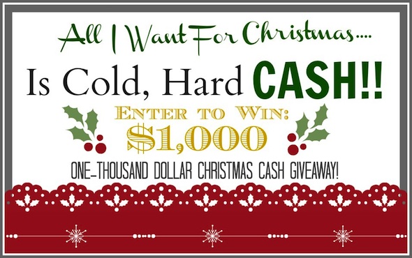 Christmas Cash Giveaway win $1,000