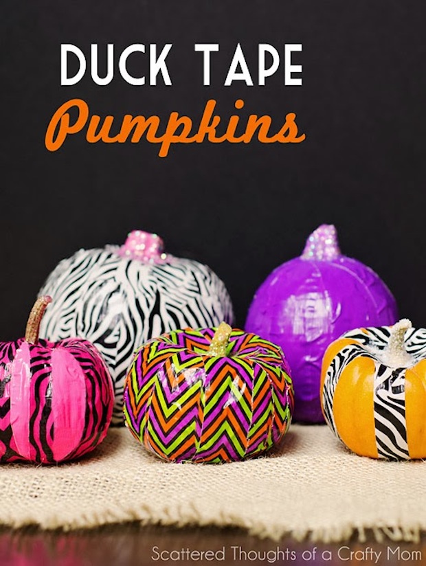Duck-tape-pumpkins