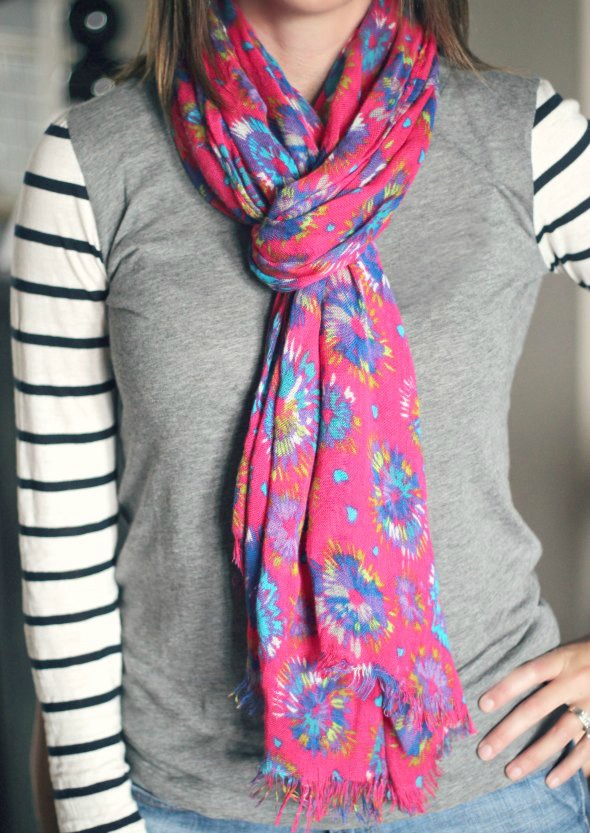 how to tie a scarf floral