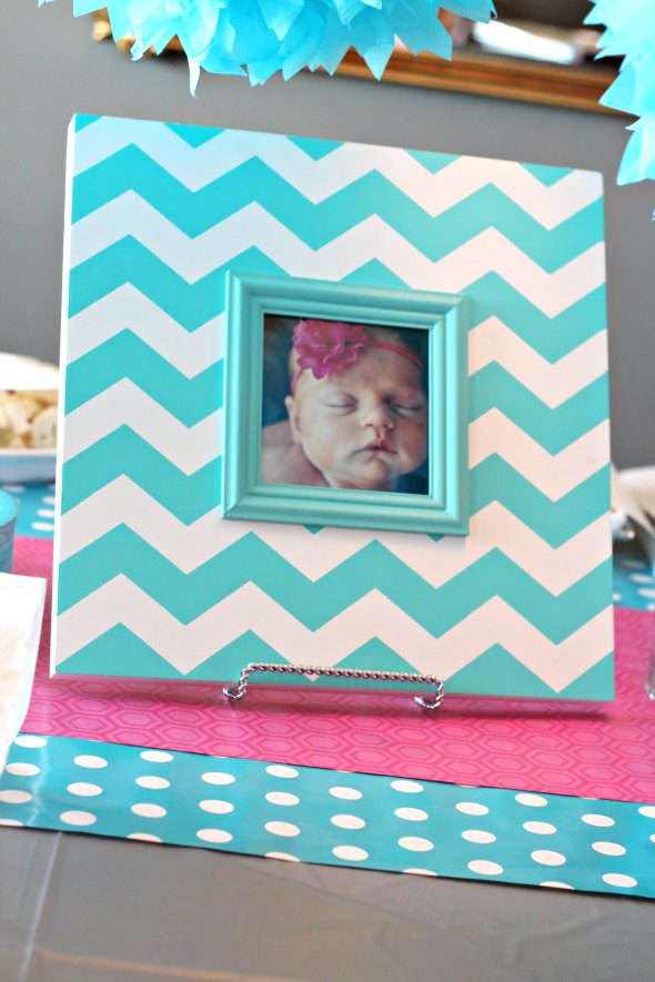 baby shower sip and see chevron