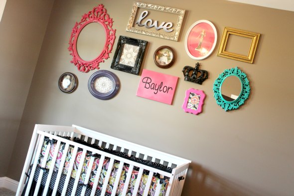 baby girl room ideas gallery wall