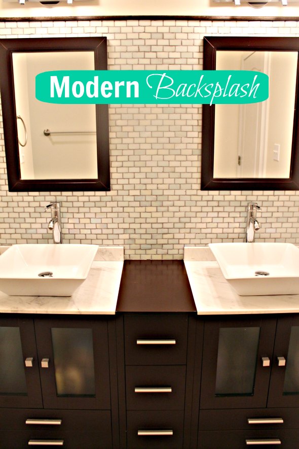 modern backsplash bathroom