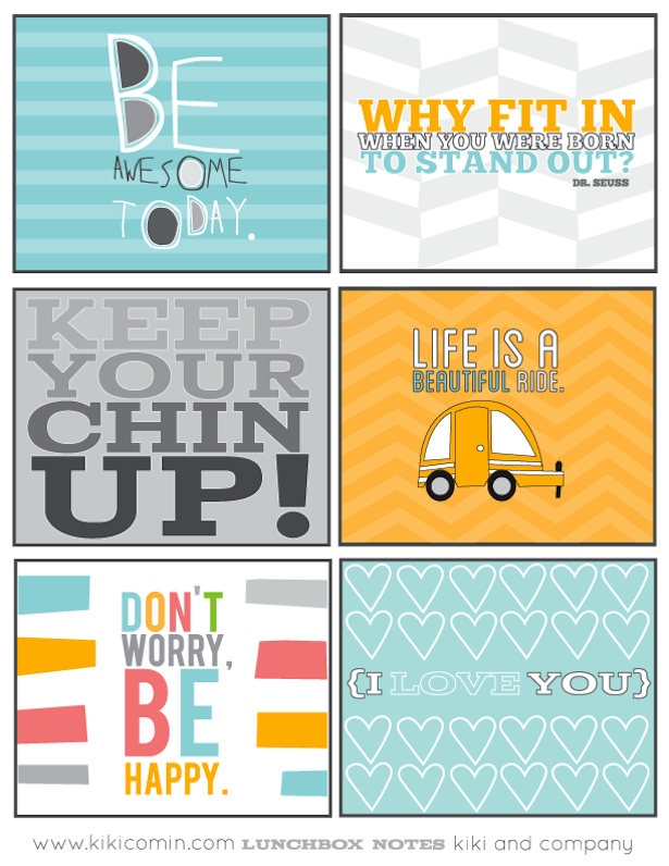 Back-to-School Lunchbox Printables