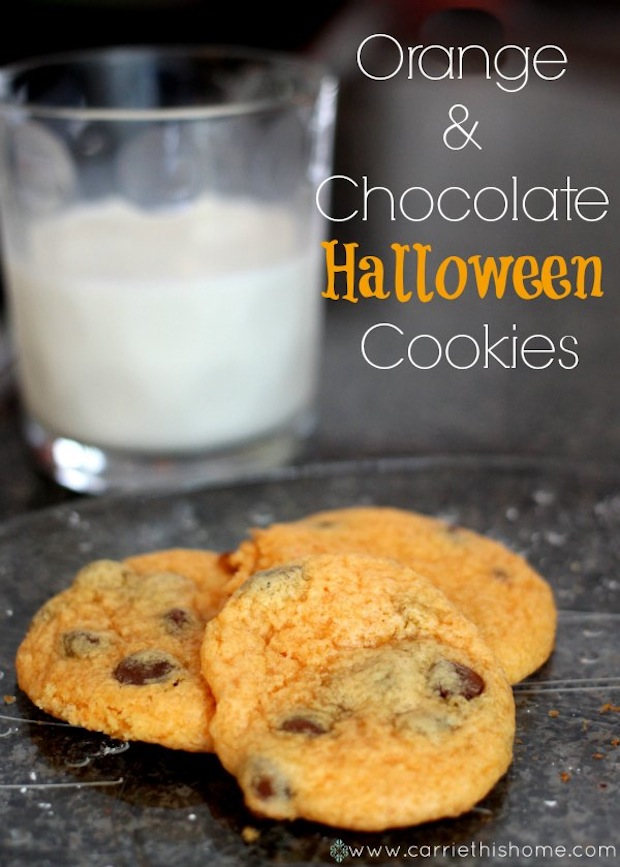 Halloween Ideas & Decor Orange & Chocolate Cookies