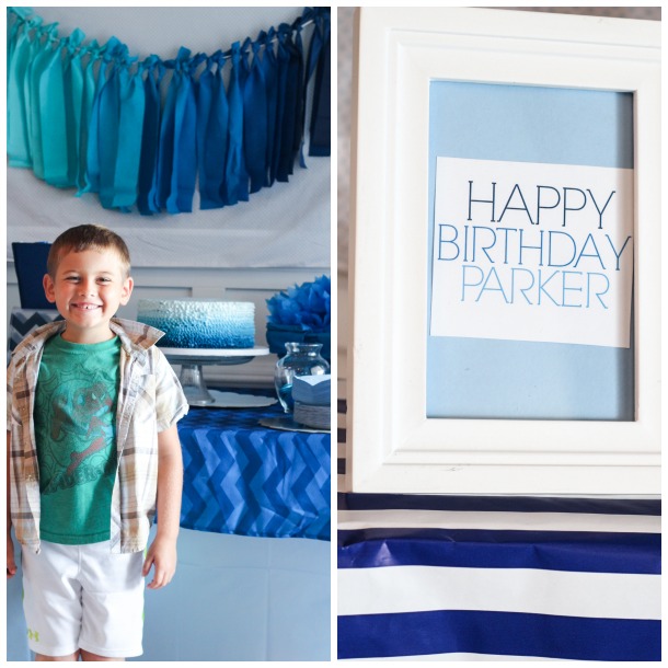 Blue Ombre Birthday Party for Boy