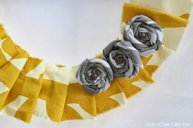 Inspire Me Please Party Features Fabric Rosette Wreath
