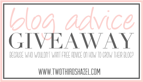 Blog Advice Giveaway