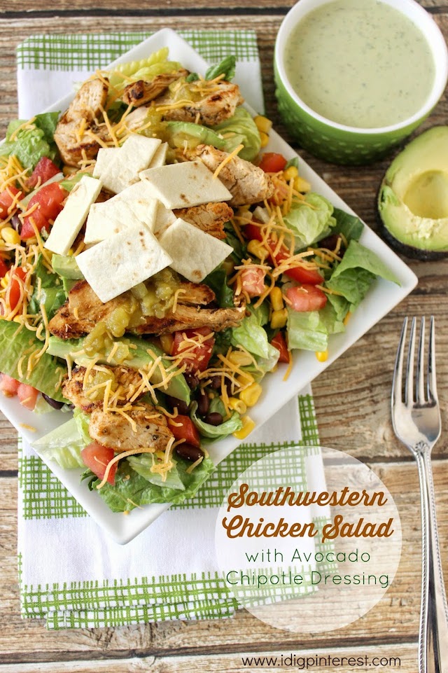 Southwestern Chicken Salad with Avocado Chipotle Dressing3