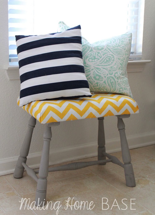 Inspiring Projects - Upholstered Foot Stool
