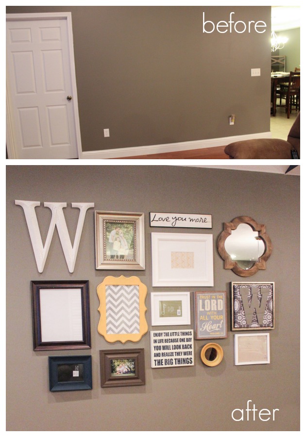 Gallery Wall TIps by House of Rose - Before and After Photo