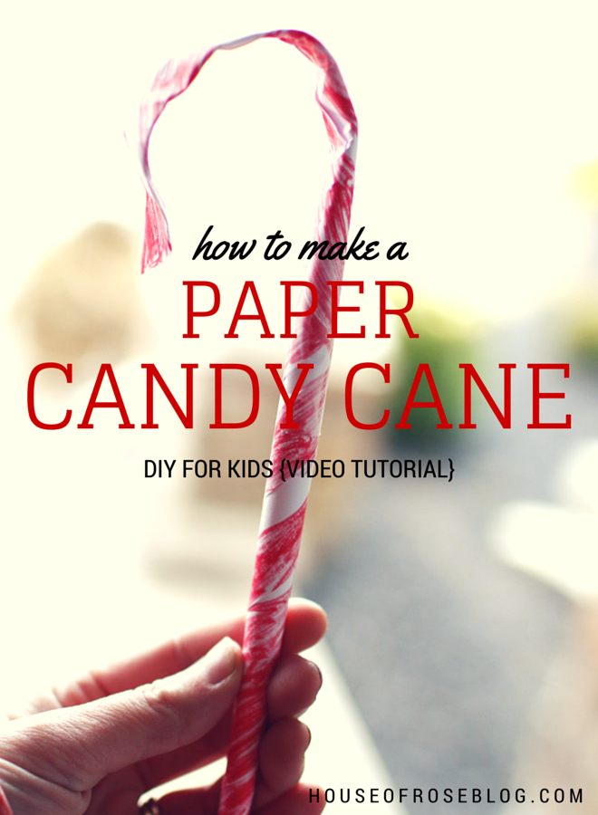 How To Make A Paper Candy Cane - DIY for kids