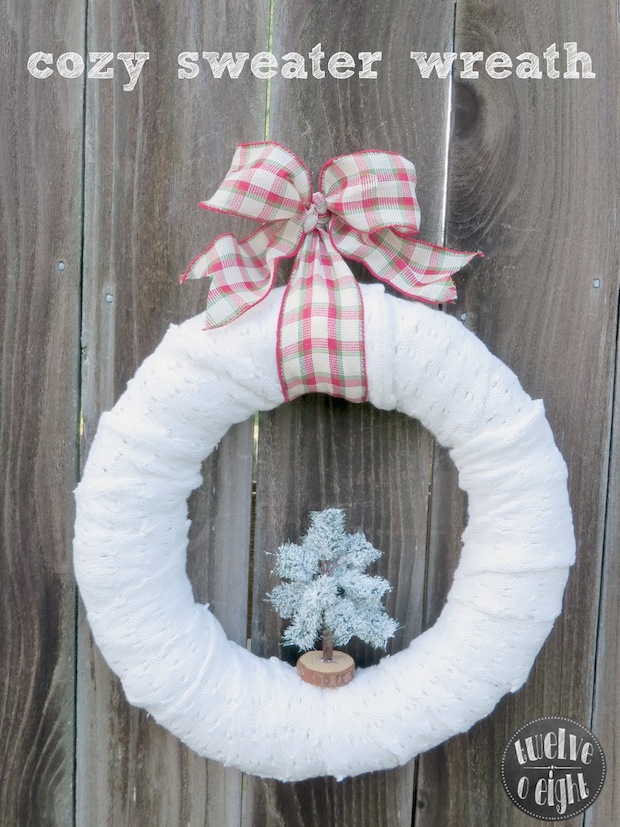 how to make a sweater wreath