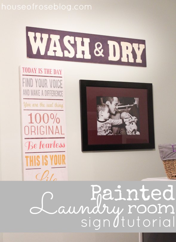 Painted Laundry Room Sign Tutorial