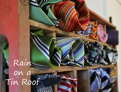 Ways to Organize Your Home -  rain on tin roof tie holder